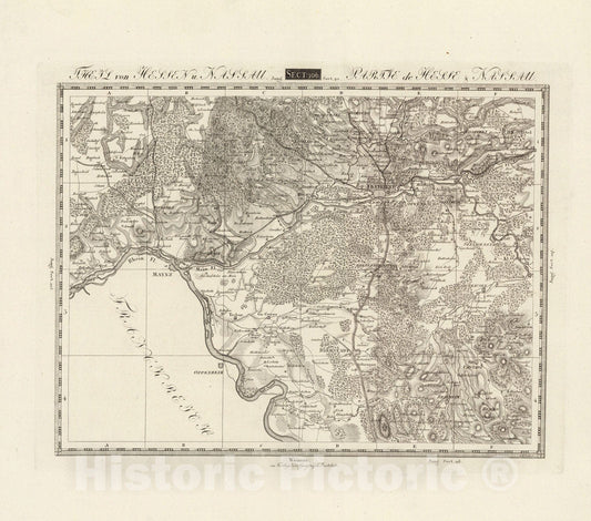 Historic Map : Sect. 106. Theil von Nassau. = Partie de Nassau., 1813, Vintage Wall Decor