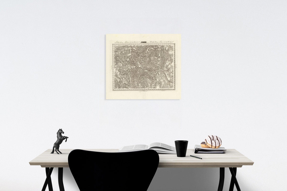Historic Map : Sect. 107. Theil von Frankfurt = Partie de Frankfor, 1813, Vintage Wall Decor