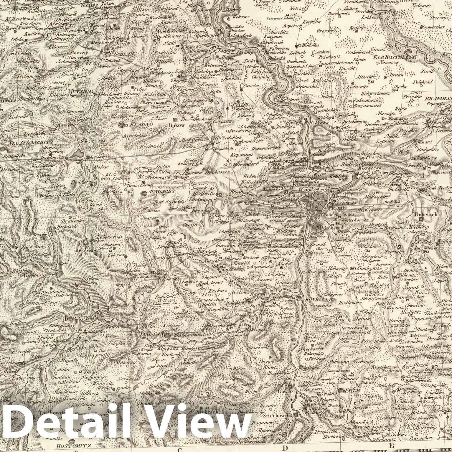 Historic Map : Sect. 112. Theil von Bohmen. = Partie de la Boheme, 1813, Vintage Wall Decor