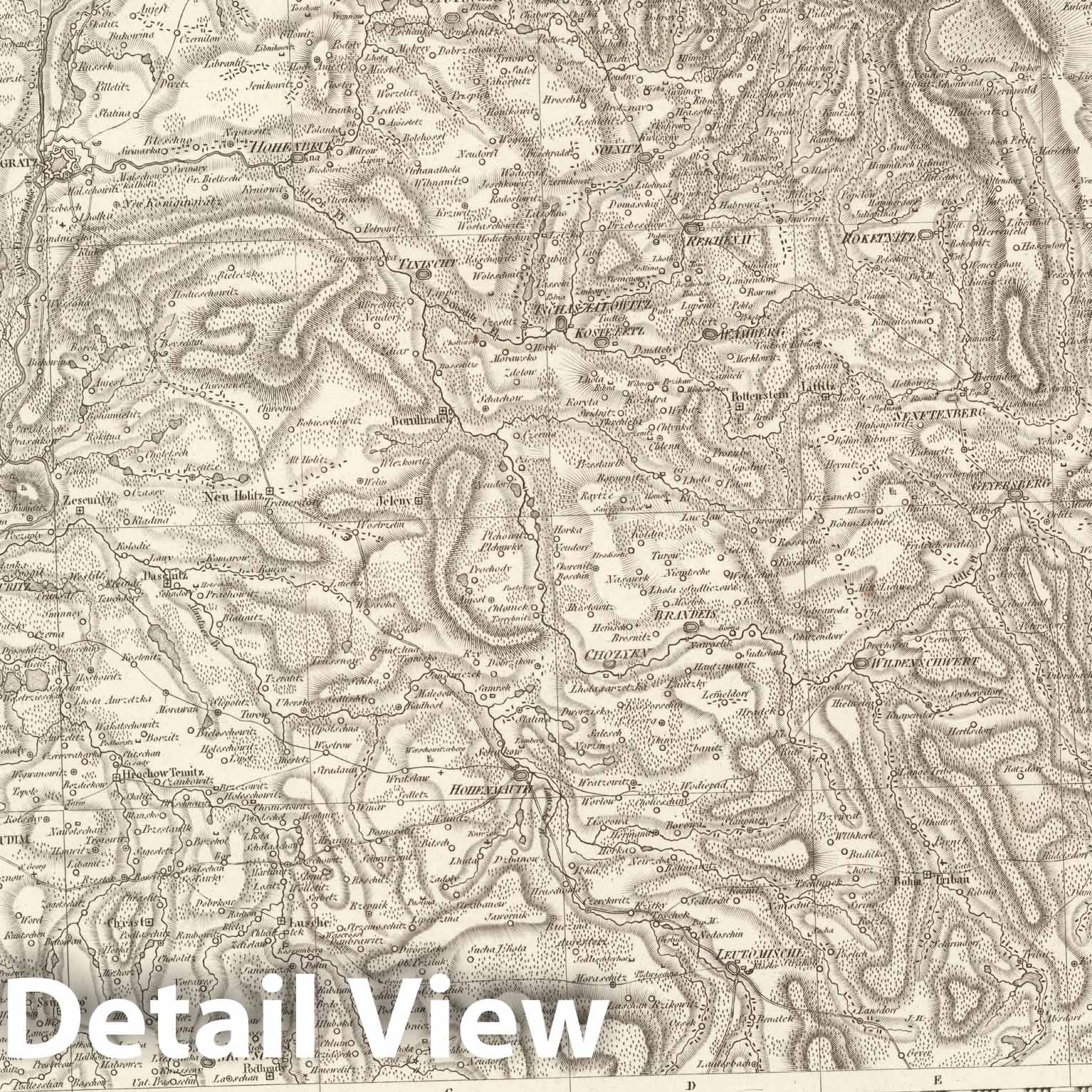 Historic Map : Sect. 114. Theil von Bohmen. = Partie de la Boheme, 1813, Vintage Wall Decor