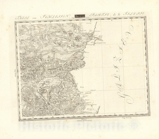 Historic Map : Sect. 117. Theil von Schlesien. = Partie de la Silesie, 1813, Vintage Wall Decor