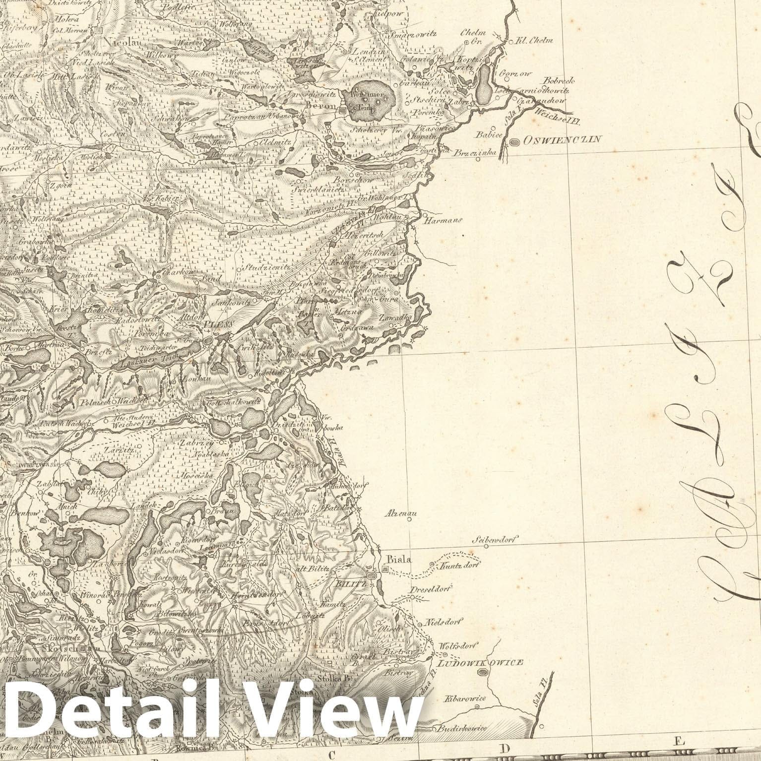 Historic Map : Sect. 117. Theil von Schlesien. = Partie de la Silesie, 1813, Vintage Wall Decor