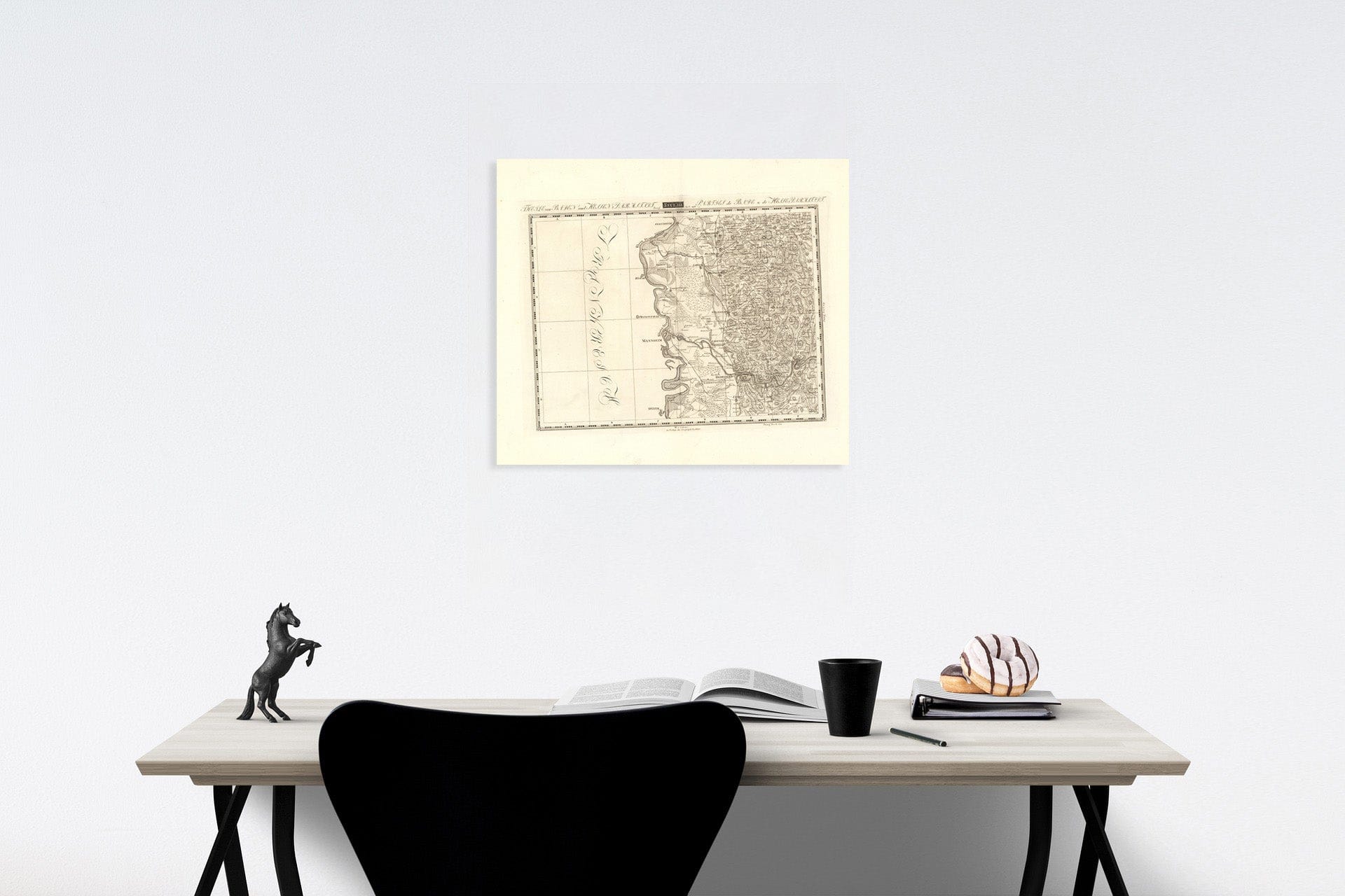 Historic Map : Sect. 118. Theile von Baden und Hessen-Darmstadt = Parties de Bade & de Hesse-Darmstadi, 1813, Vintage Wall Decor