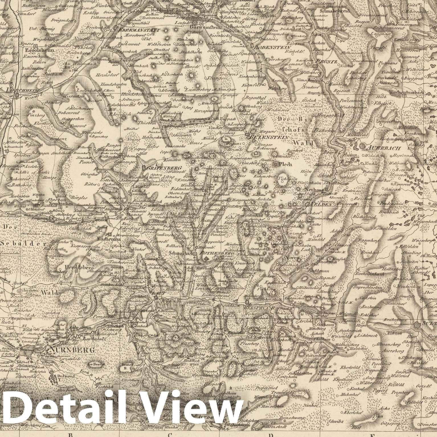 Historic Map : Sect. 121. Theil von Baiern = Partie de la Baviere, 1813, Vintage Wall Decor