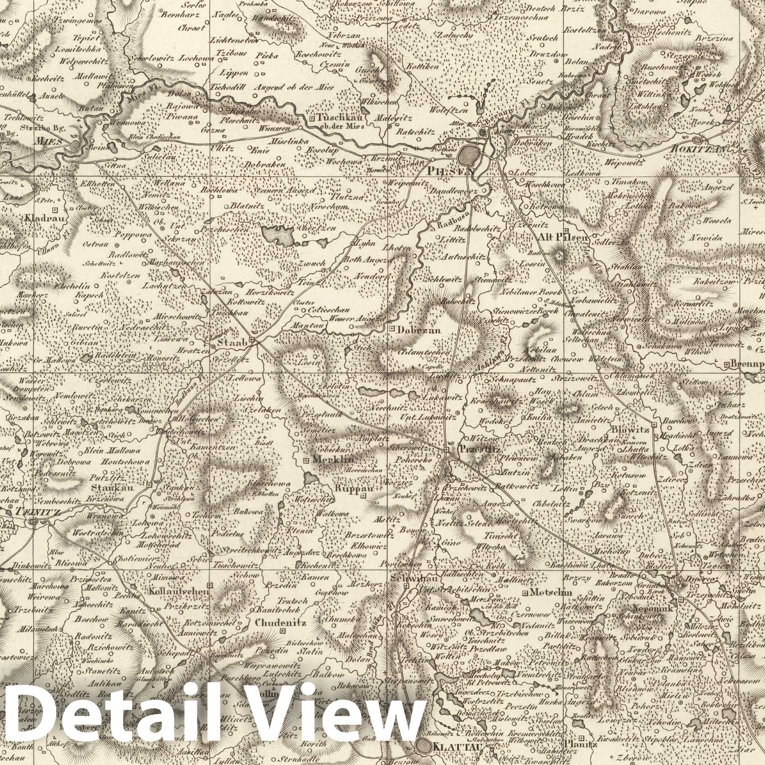 Historic Map : Sect. 123. Theil von Bohmen. = Partie de la Boheme, 1813, Vintage Wall Decor