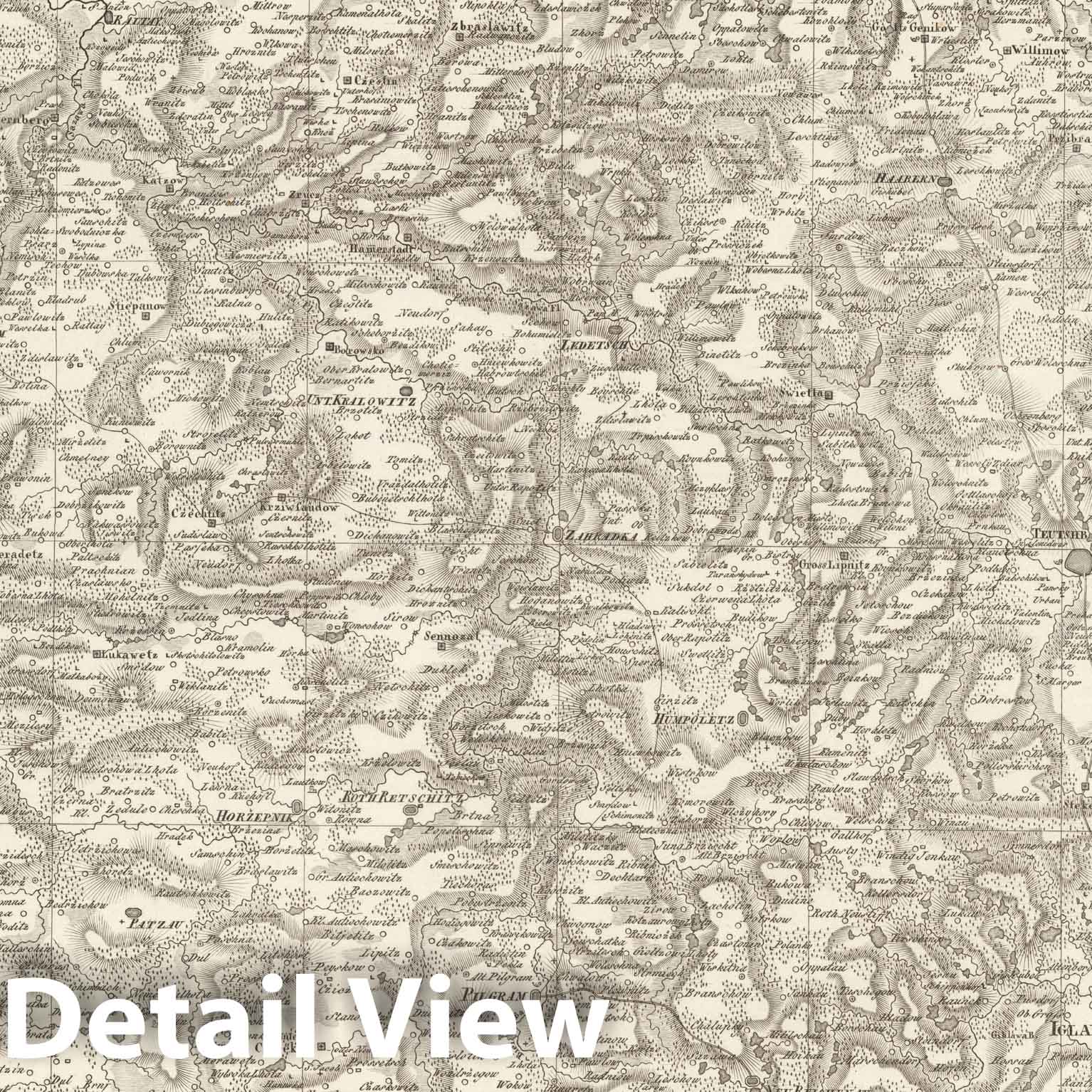 Historic Map : Sect. 125. Theil von Bohmen. = Partie de la Boheme, 1813, Vintage Wall Decor