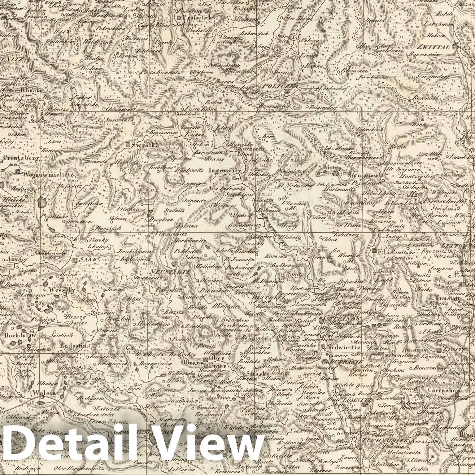 Historic Map : Sect. 126. Theil von Maehren = Partie de la Moravie, 1813, Vintage Wall Decor