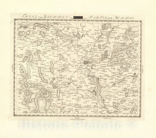 Historic Map : Sect. 127. Theil von Maehren = Partie de la Moravie, 1813, Vintage Wall Decor