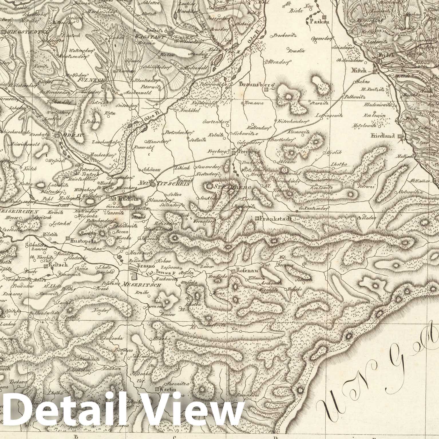 Historic Map : Sect. 128. Theil von Maehren = Partie de la Moravie, 1813, Vintage Wall Decor