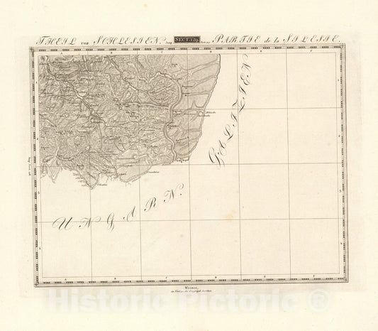 Historic Map : Sect. 129. Theil von Schlesien = Partie de la Silesie, 1813, Vintage Wall Decor