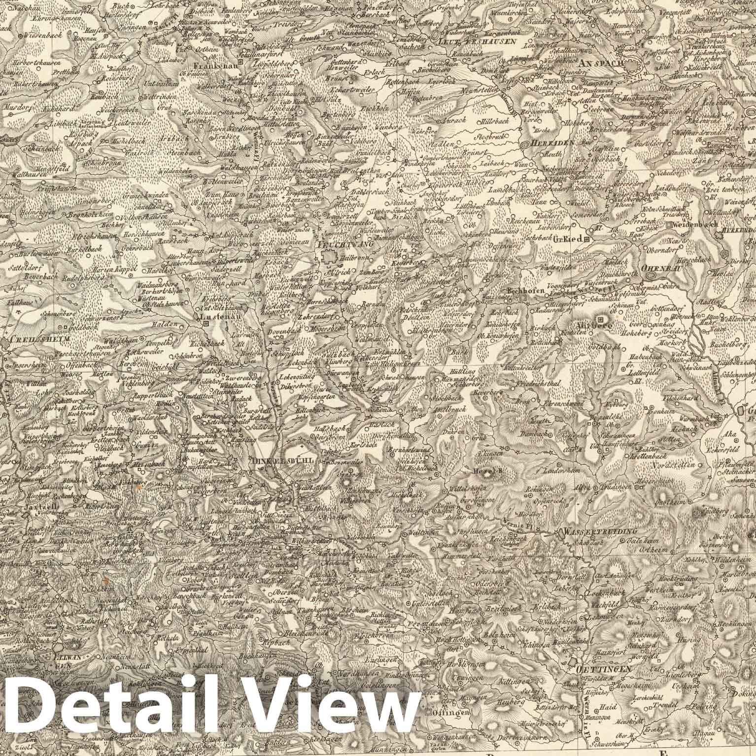 Historic Map : Sect. 132. Theil von Bayern = Partie de la Baviere, 1813, Vintage Wall Decor