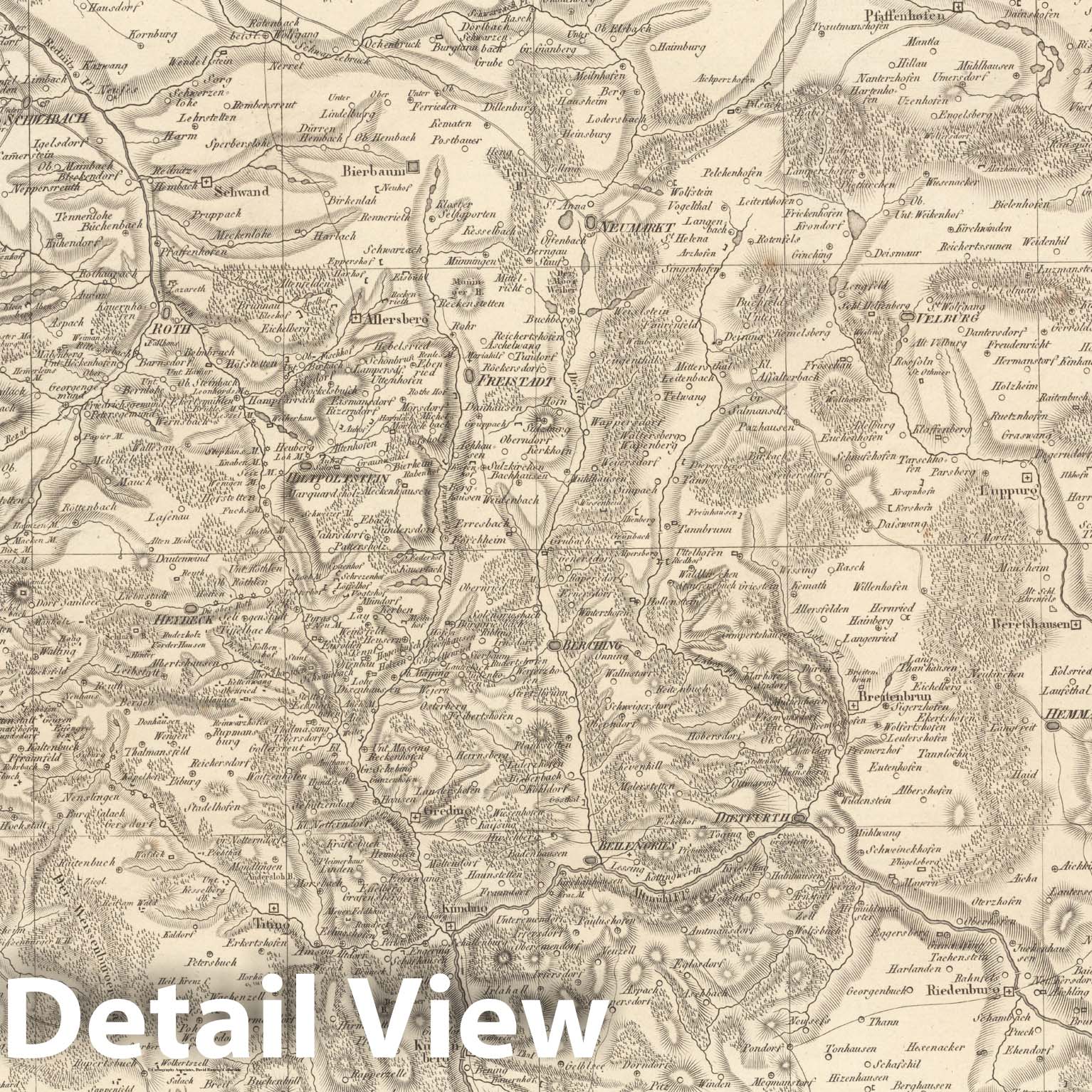 Historic Map : Sect. 133. Theil von Bayern = Partie de la Baviere, 1813, Vintage Wall Decor