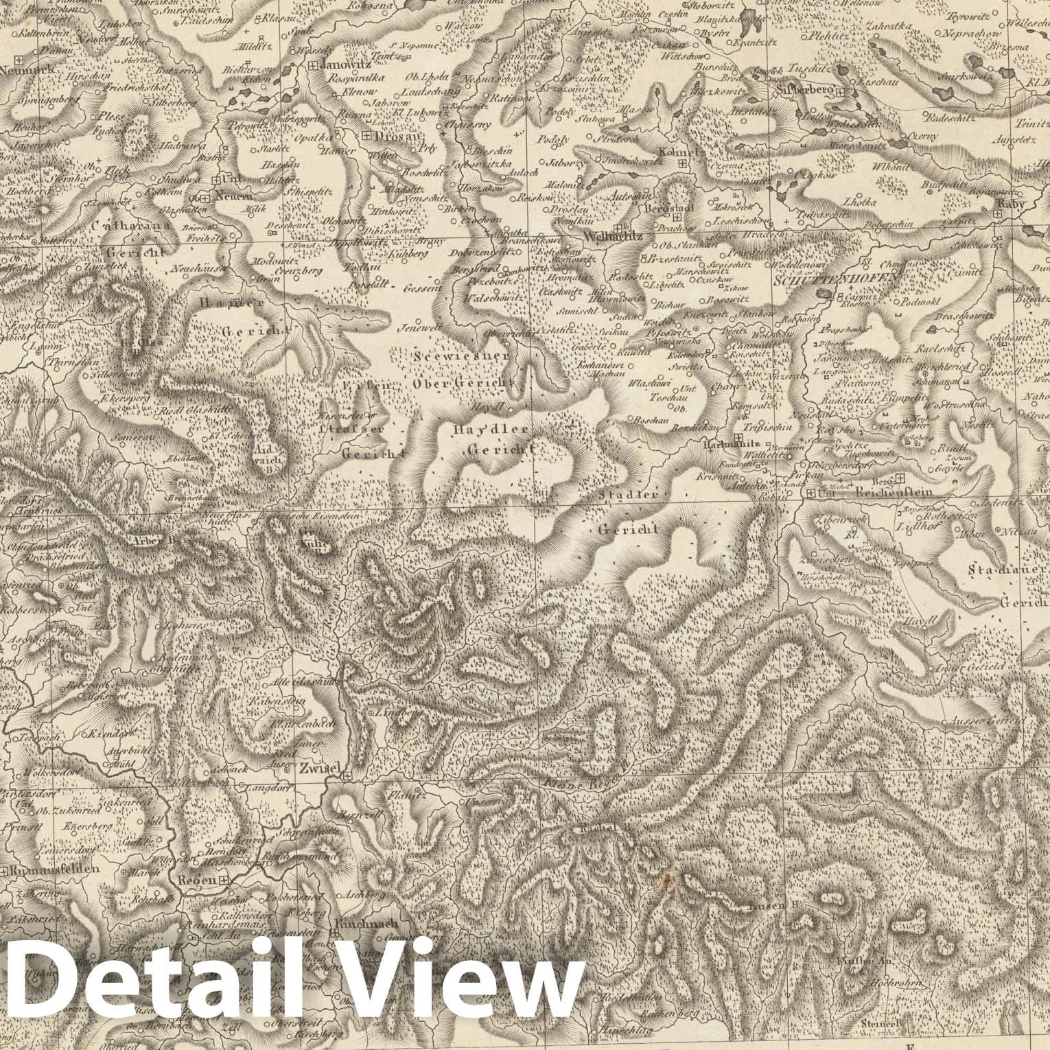 Historic Map : Sect. 135. Theil von Bayern = Partie de la Baviere, 1813, Vintage Wall Decor