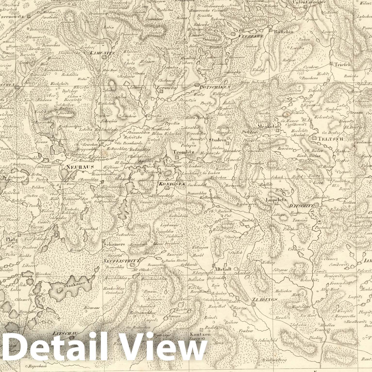 Historic Map : Sect. 137. Theil von Maehren = Partie de la Moravie, 1813, Vintage Wall Decor