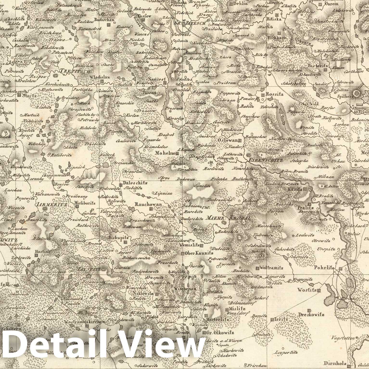 Historic Map : Sect. 138. Theil von Maehren = Partie de la Moravie, 1813, Vintage Wall Decor