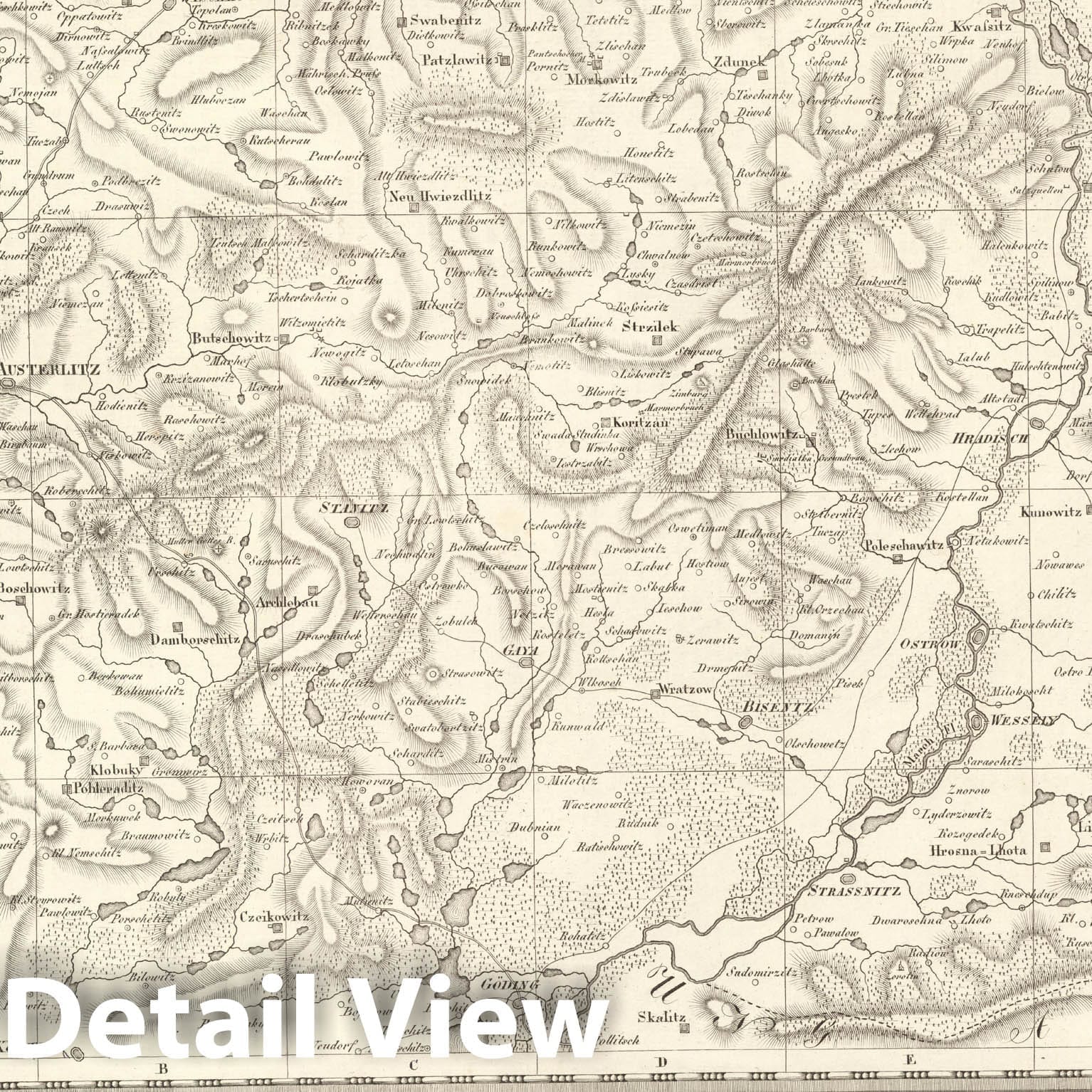 Historic Map : Sect. 139. Theil von Maehren = Partie de la Moravie, 1813, Vintage Wall Decor
