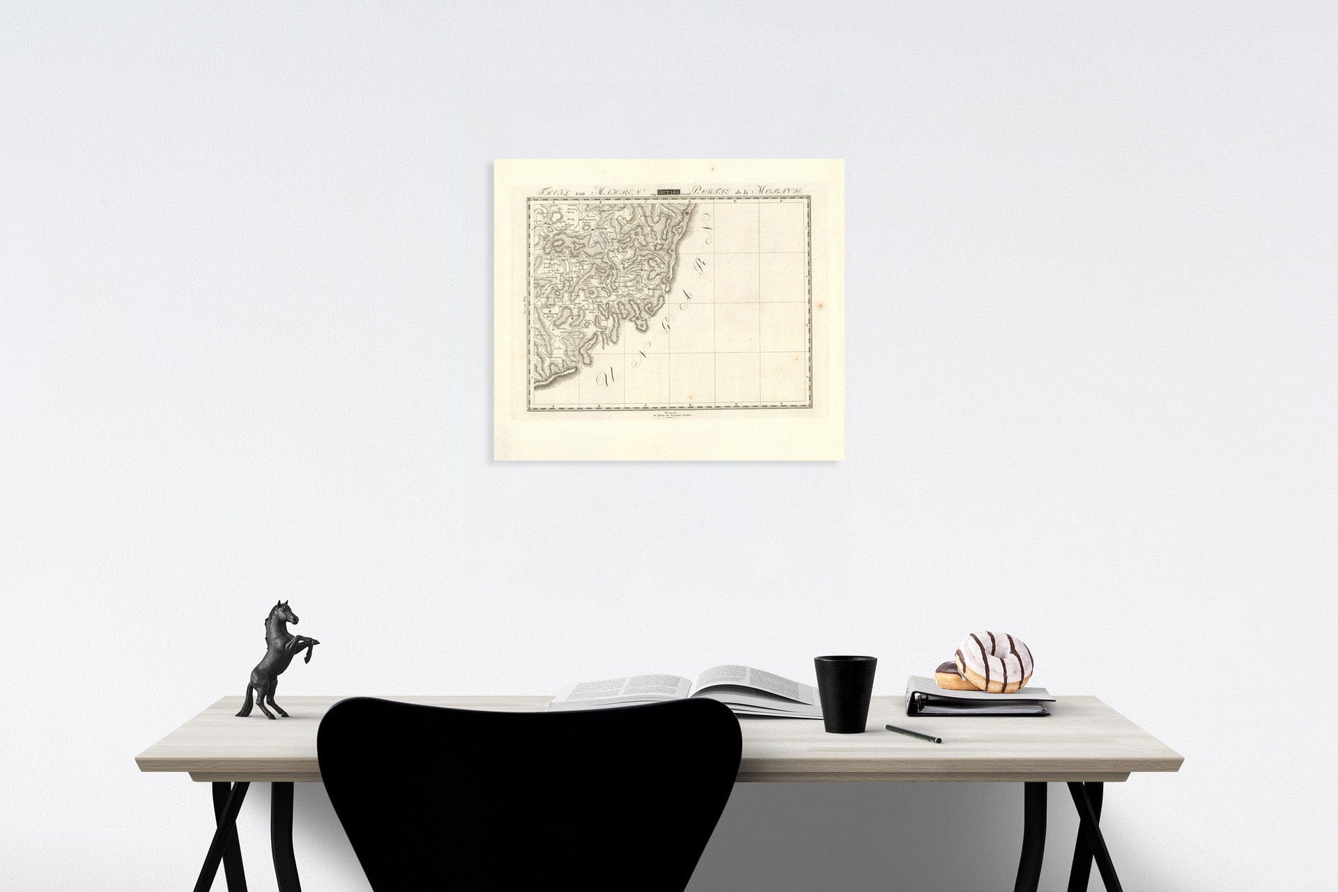 Historic Map : Sect. 140. Theil von Maehren = Partie de la Moravie, 1813, Vintage Wall Decor