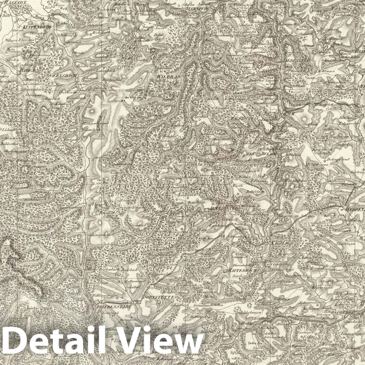 Historic Map : Sect. 142. Theil von Wurtemberg. = Partie de Wurtemberg, 1813, Vintage Wall Decor