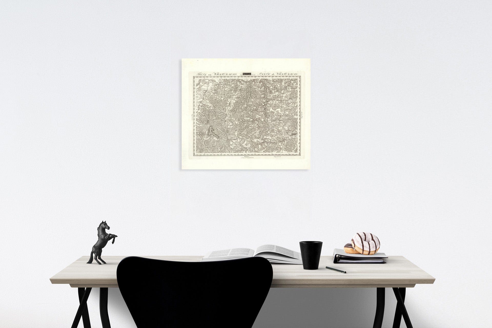 Historic Map : Sect. 142. Theil von Wurtemberg. = Partie de Wurtemberg, 1813, Vintage Wall Decor