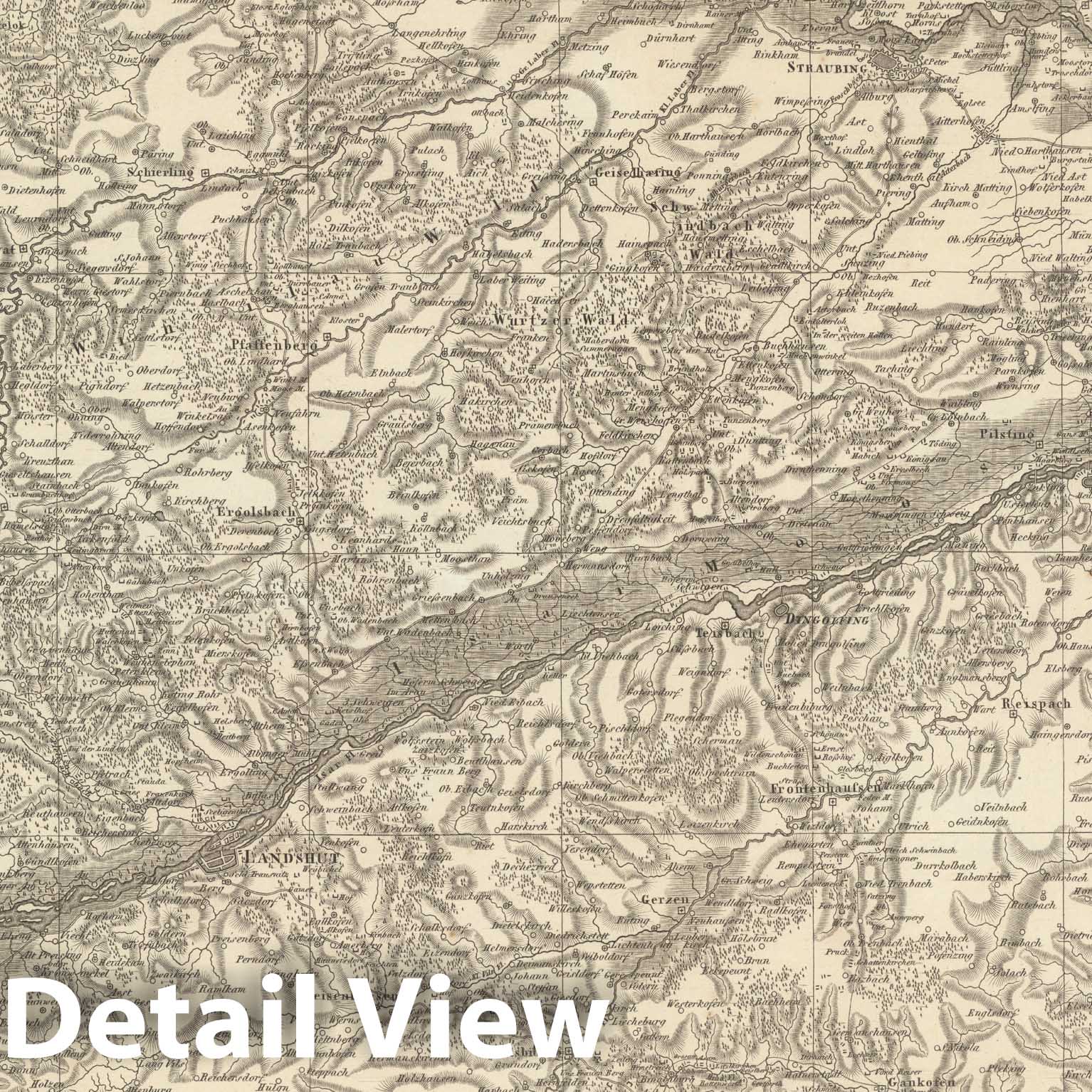 Historic Map : Sect. 146. Theil von Bayern = Partie de la Baviere, 1813, Vintage Wall Decor
