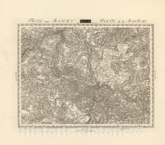 Historic Map : Sect. 147. Theil von Baiern = Partie de la Baviere, 1813, Vintage Wall Decor