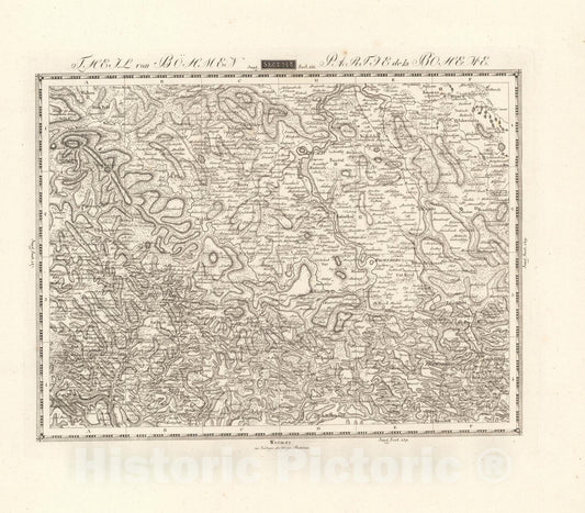 Historic Map : Sect. 148. Theil von Bohmen. = Partie de la Boheme, 1813, Vintage Wall Decor