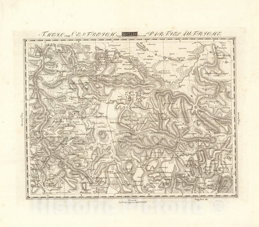 Historic Map : Sect. 150. Theil von Oestreich = Partie d'Autriche, 1813, Vintage Wall Decor