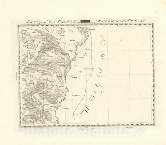 Historic Map : Sect. 151. Theil von Oestreich = Partie d'Autriche, 1813, Vintage Wall Decor