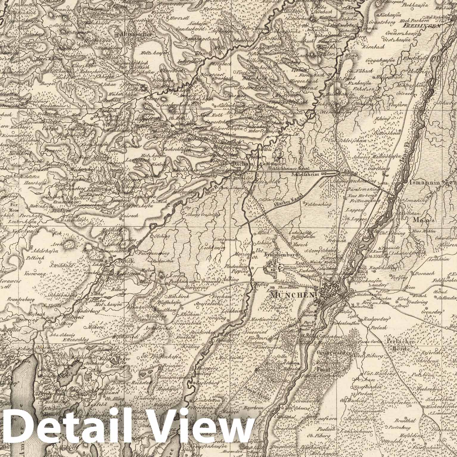 Historic Map : Sect. 156. Theil von Bayern = Partie de la Baviere, 1813, Vintage Wall Decor