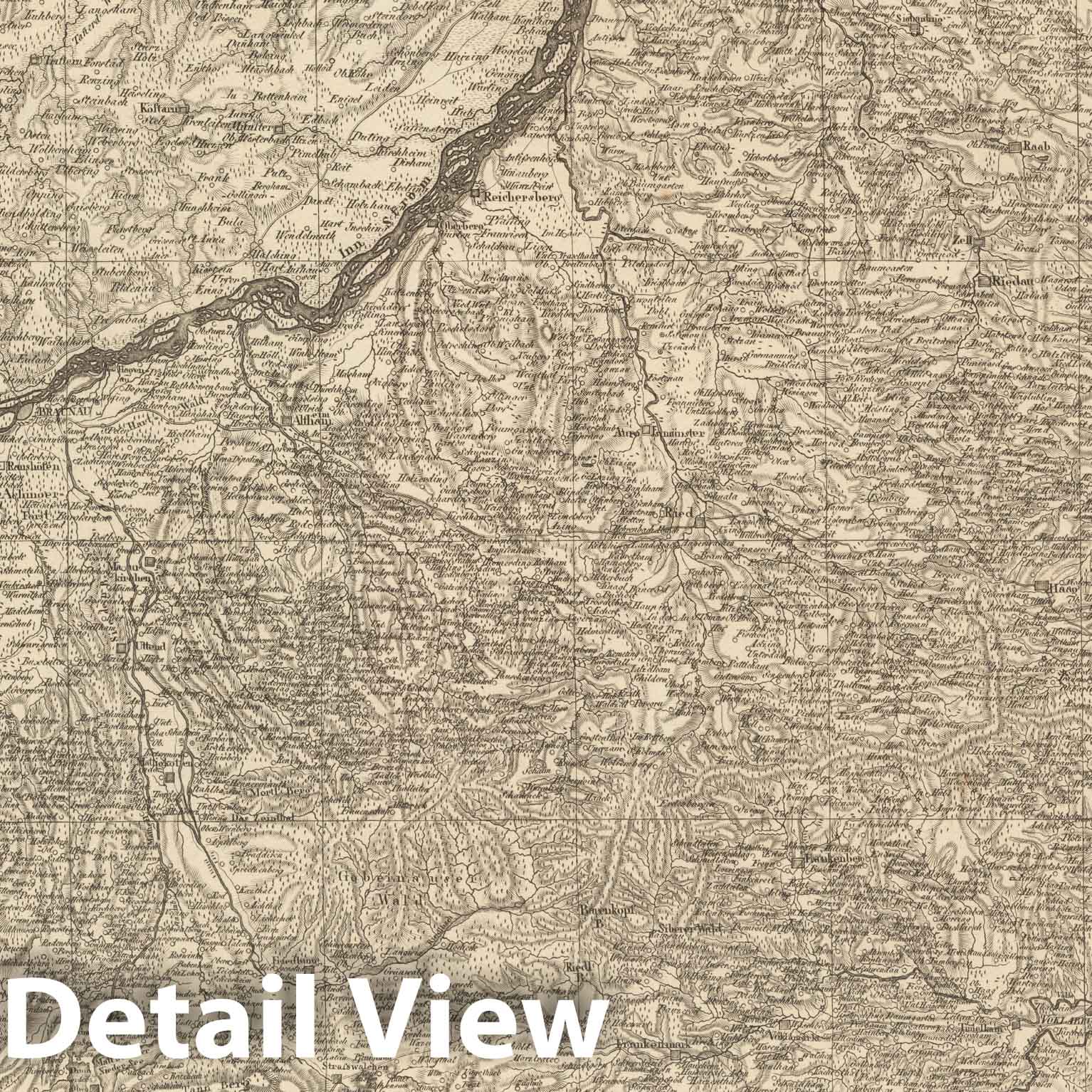 Historic Map : Sect. 158. Theil von Bayern = Partie de la Baviere, 1813, Vintage Wall Decor
