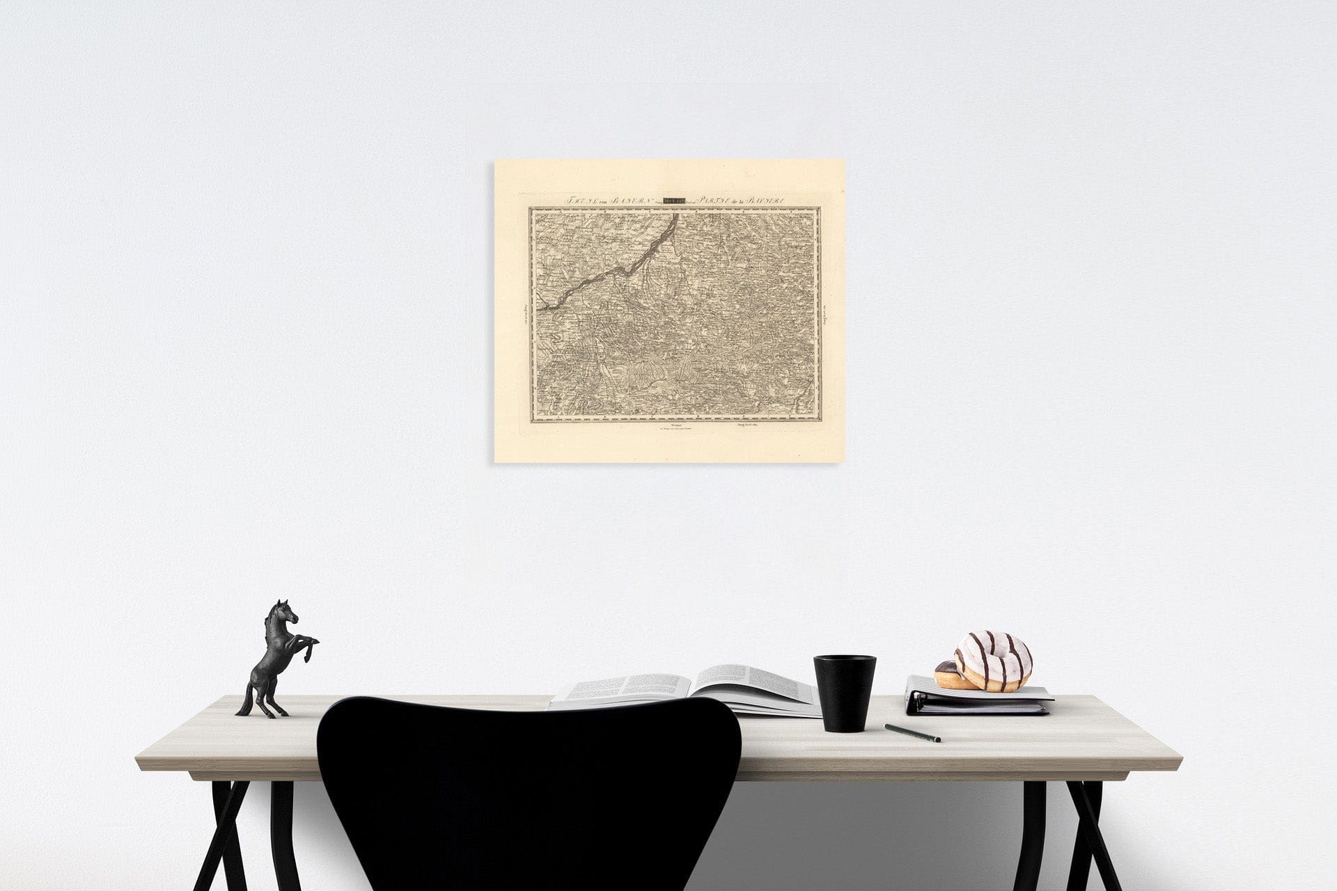 Historic Map : Sect. 158. Theil von Bayern = Partie de la Baviere, 1813, Vintage Wall Decor