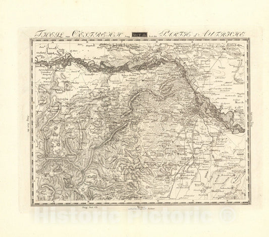 Historic Map : Sect. 161. Theil von Oestreich = Partie d'Autriche, 1813, Vintage Wall Decor