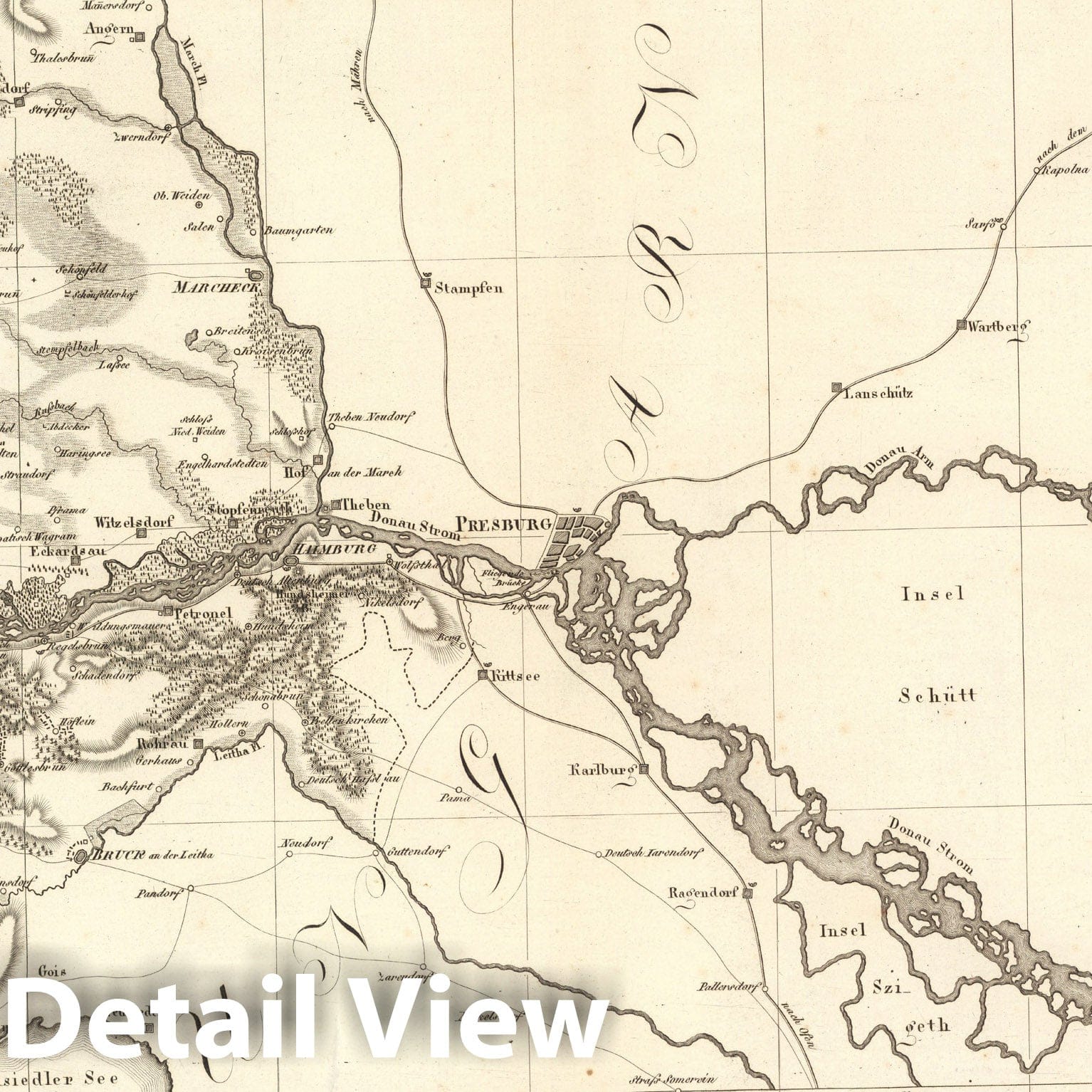 Historic Map : Sect. 162. Theil von Oestreich = Partie d'Autriche, 1813, Vintage Wall Decor