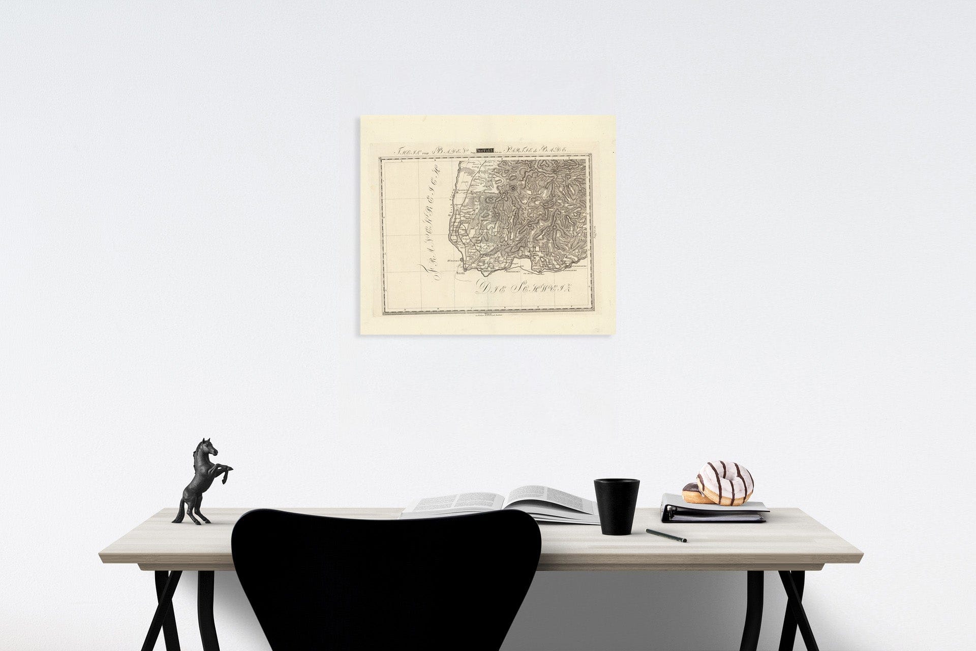 Historic Map : Sect. 163. Theil von Baden = Partie de Bade, 1813, Vintage Wall Decor