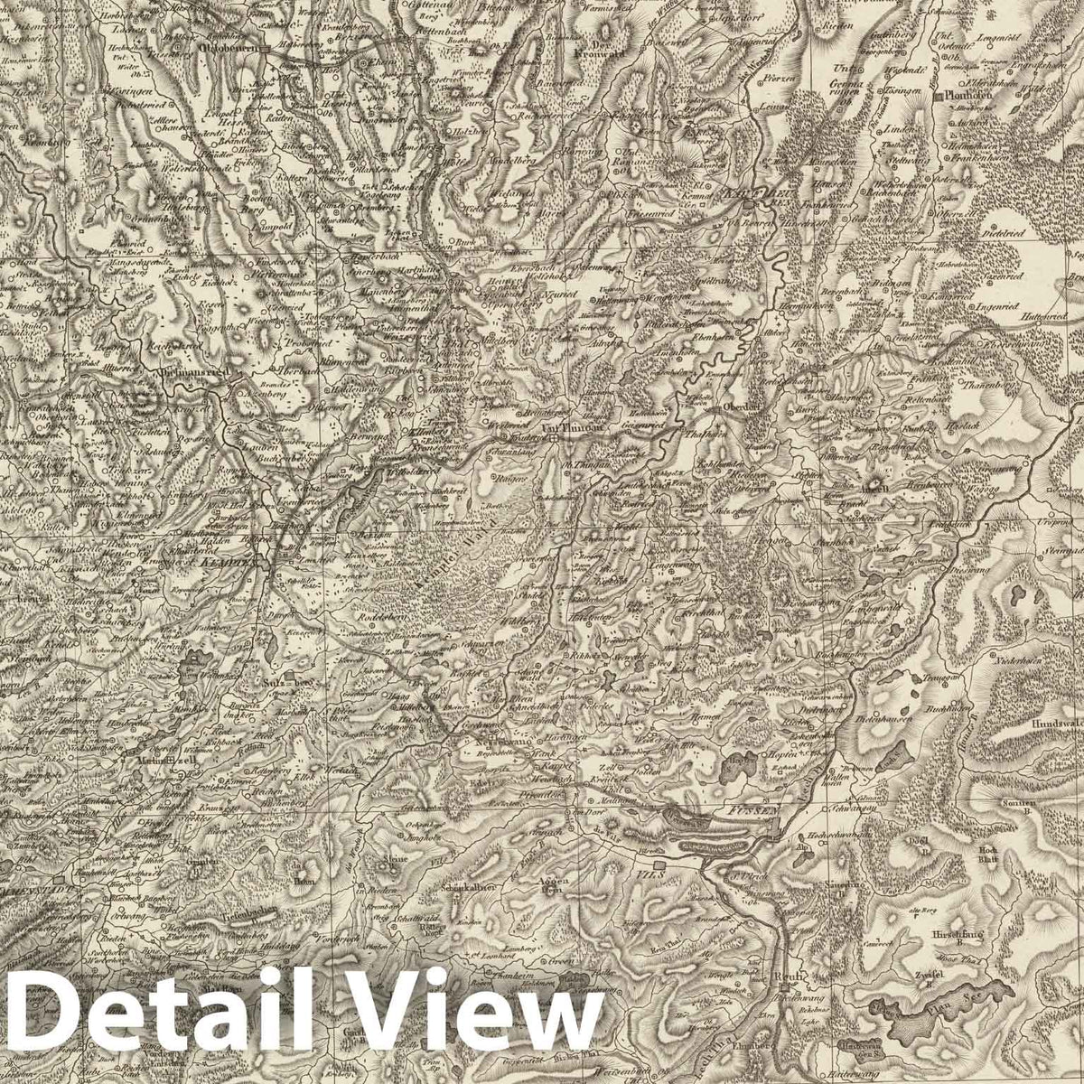 Historic Map : Sect. 166. Theil von Baiern = Partie de la Baviere, 1813, Vintage Wall Decor