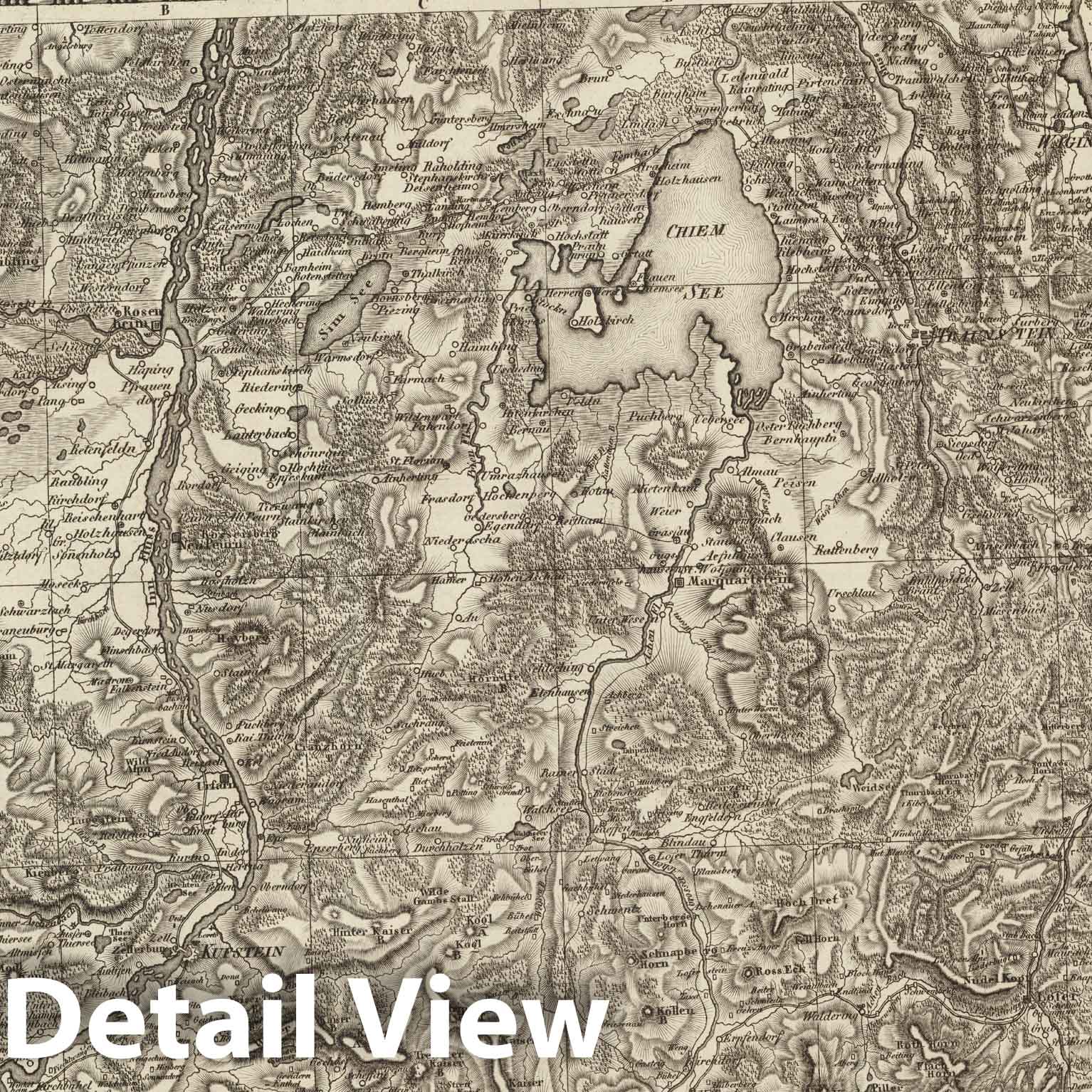 Historic Map : Sect. 168. Theil von Bayern = Partie de la Baviere, 1813, Vintage Wall Decor