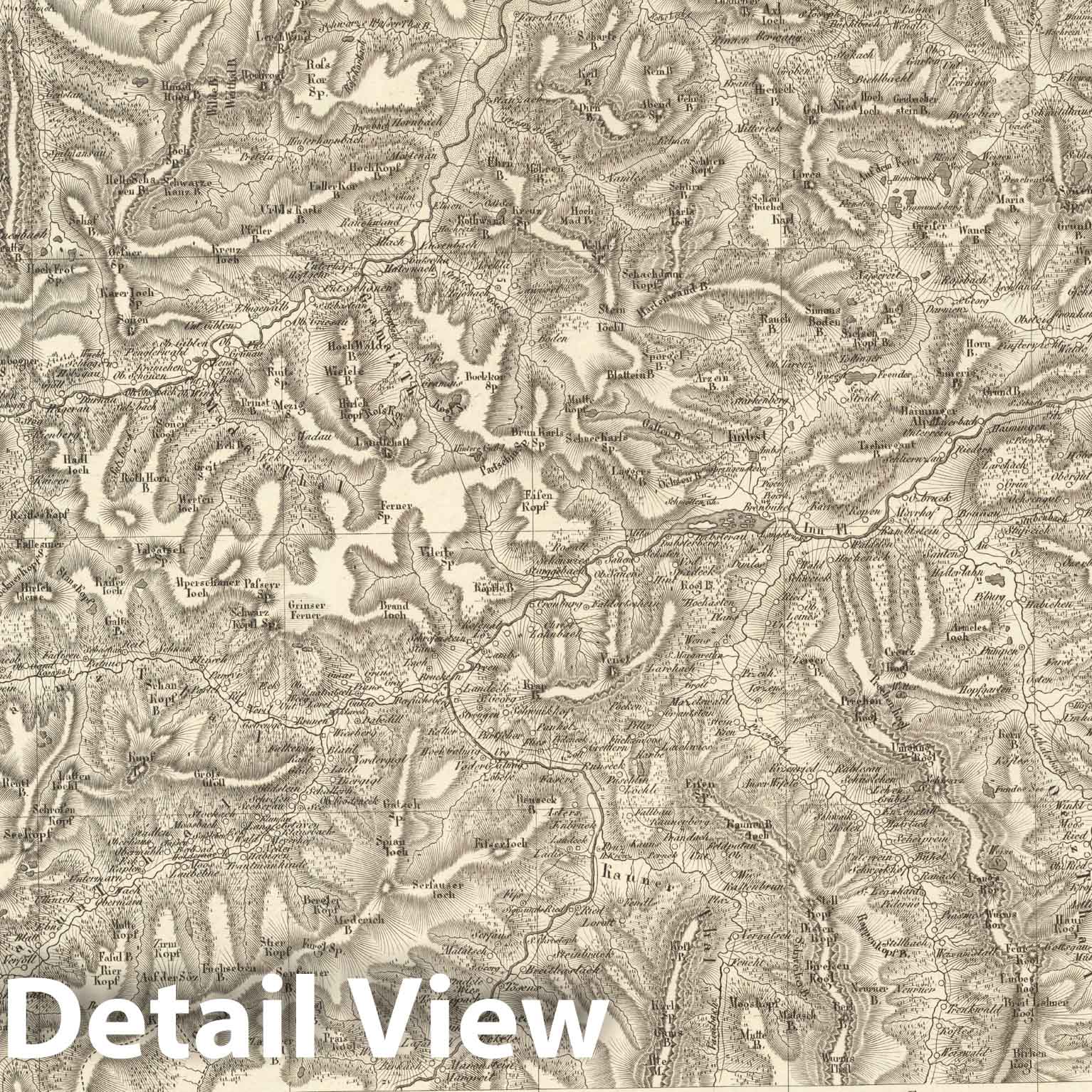 Historic Map : Sect. 174. Theil von Tyrol = Partie du Tyrol, 1813, Vintage Wall Decor