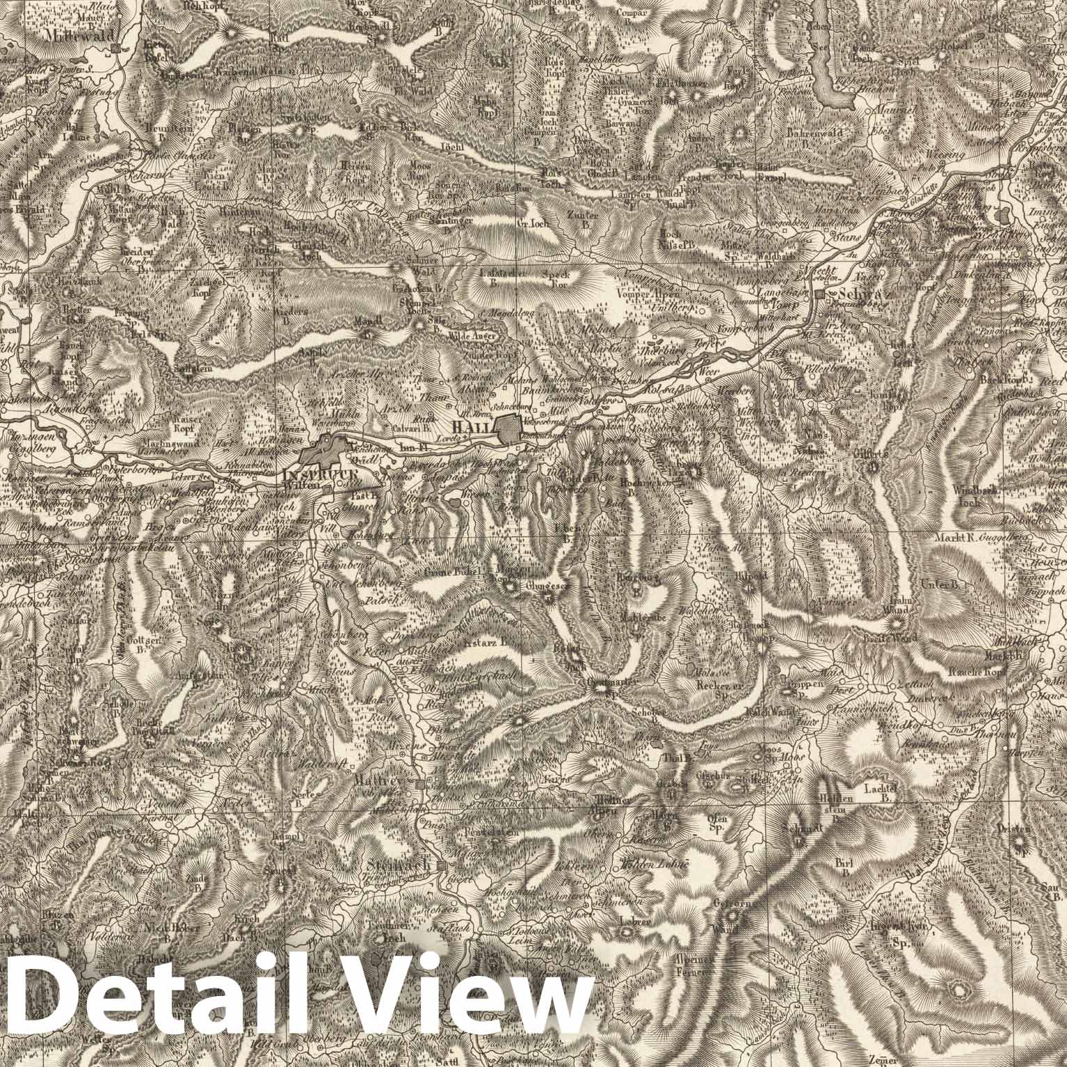 Historic Map : Sect. 175. Theil von Tyrol = Partie du Tyrol, 1813, Vintage Wall Decor