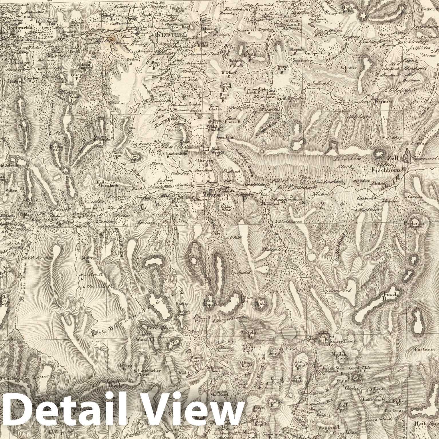Historic Map : Sect. 176. Theil von Salzburg = Partie de Salzbourg, 1813, Vintage Wall Decor