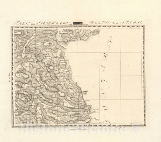 Historic Map : Sect. 180. Theil von Steiermark = Partie de la Stirie, 1813, Vintage Wall Decor