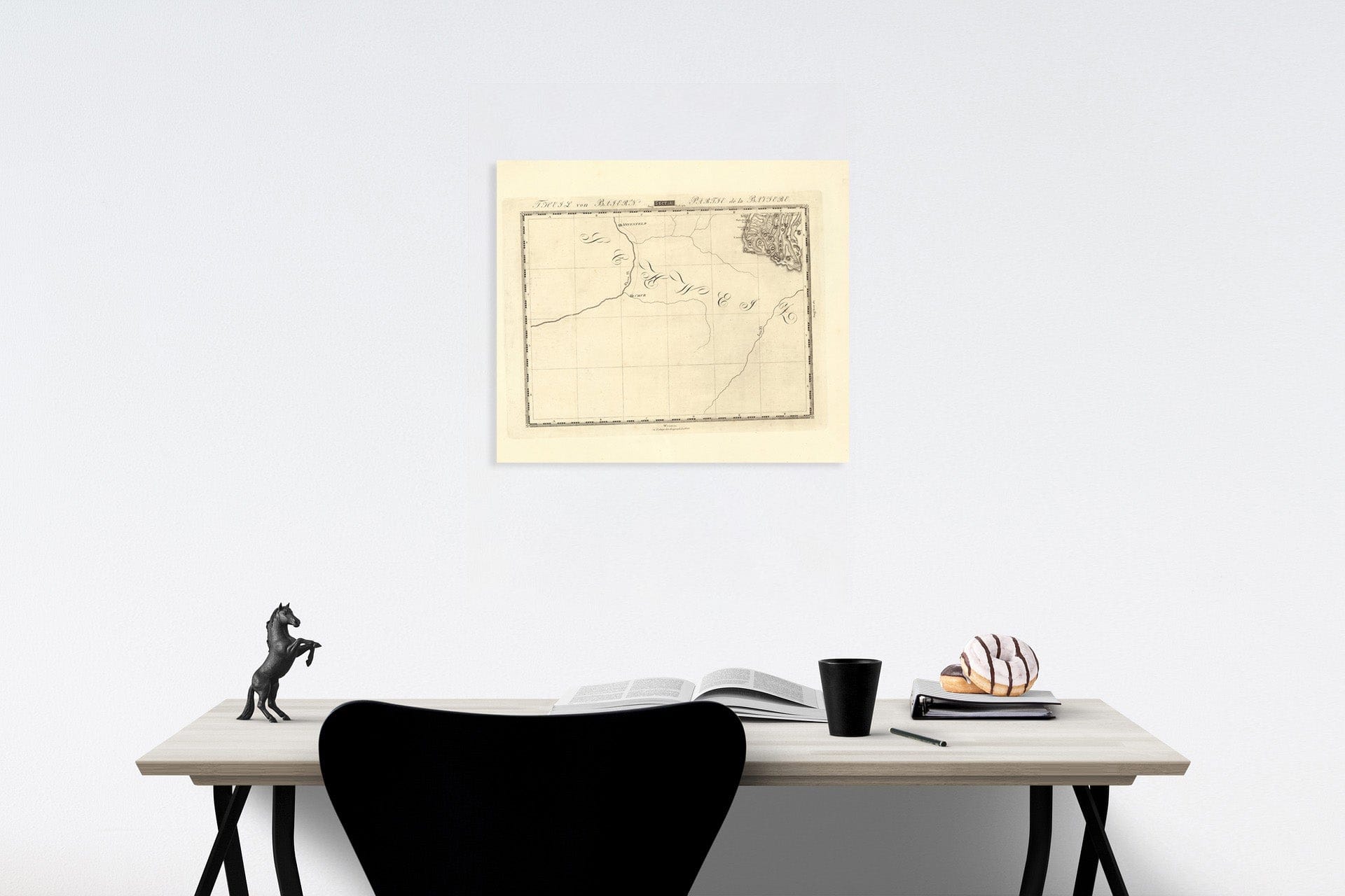 Historic Map : Sect. 181. Theil von Baiern = Partie de la Baviere, 1813, Vintage Wall Decor
