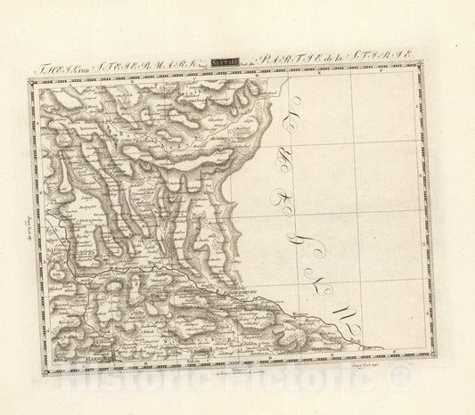 Historic Map : Sect. 188. Theil von Steiermark = Partie de la Stirie, 1813, Vintage Wall Decor
