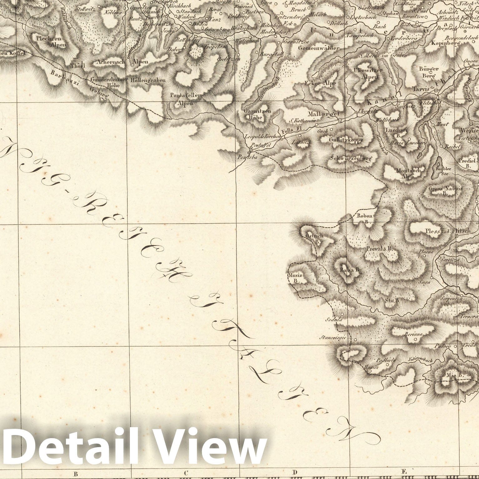Historic Map : Sect. 192. Theil der Illyrischen Provinzen = Partie des Provinces Illyriennes, 1813, Vintage Wall Decor
