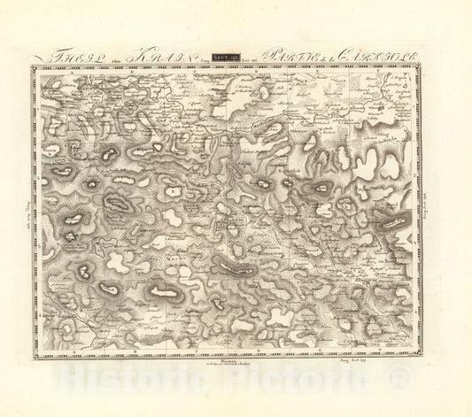 Historic Map : Sect. 193. Theil von Krain = Partie de la Carniole, 1813, Vintage Wall Decor