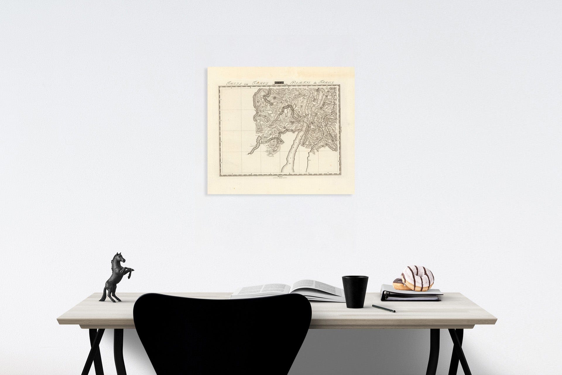 Historic Map : Sect. 196. Theil von Tyrol = Partie du Tyrol, 1813, Vintage Wall Decor