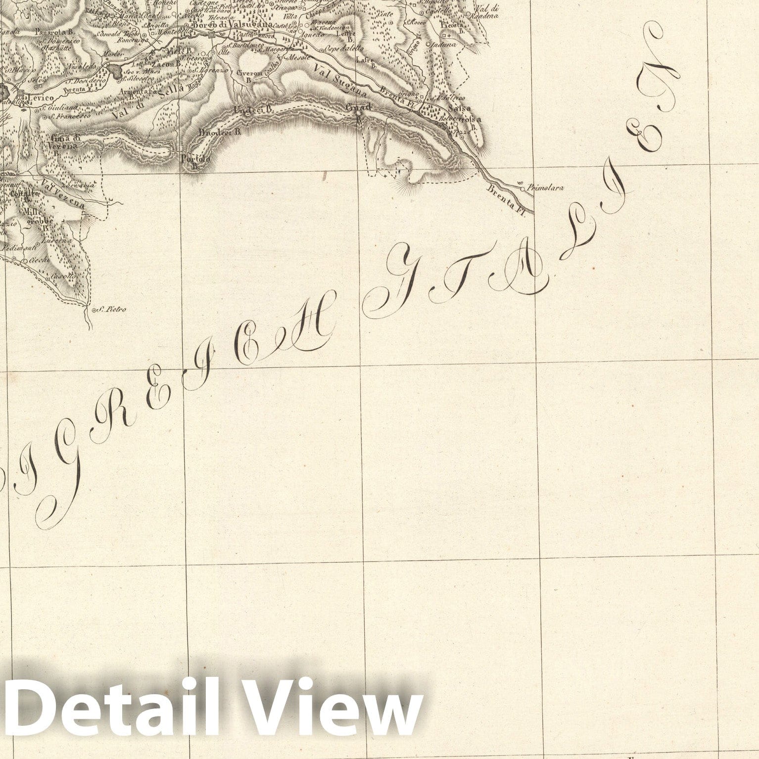 Historic Map : Sect. 197. Theil von Tyrol = Partie du Tyrol, 1813, Vintage Wall Decor