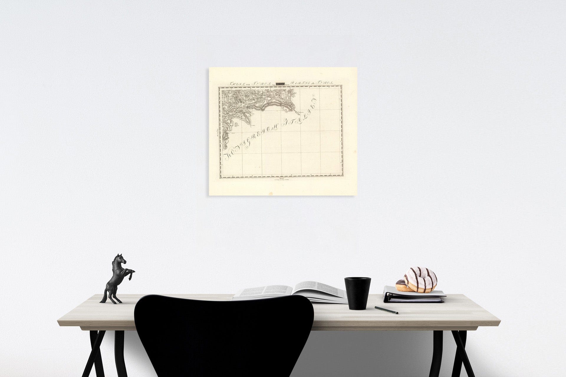 Historic Map : Sect. 197. Theil von Tyrol = Partie du Tyrol, 1813, Vintage Wall Decor