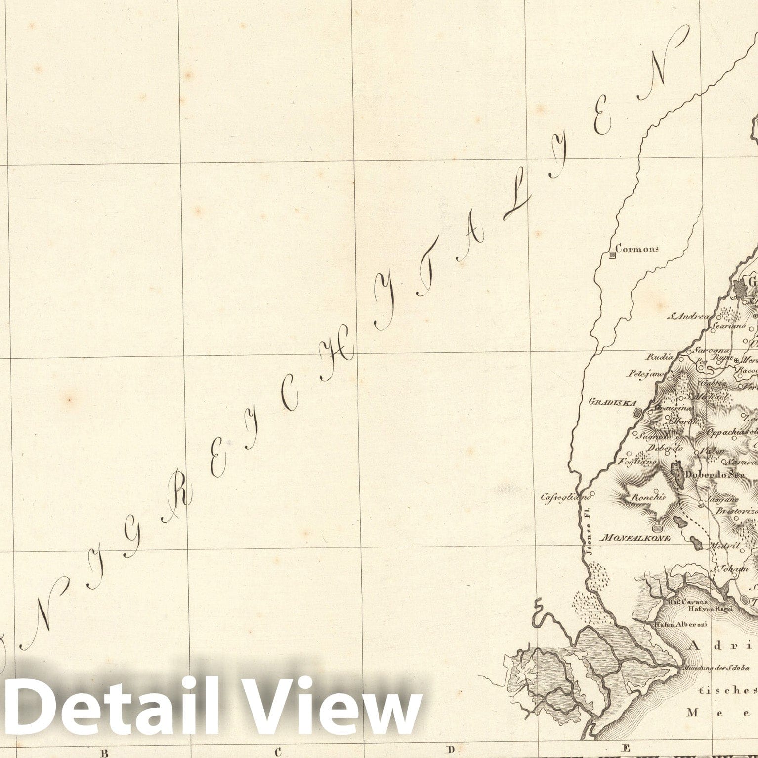 Historic Map : Sect. 198. Theil der Illyrischen Provinzen = Partie des Provinces Illyriennes, 1813, Vintage Wall Decor