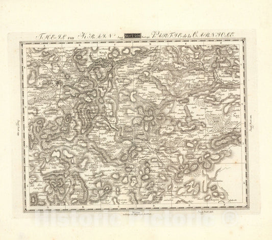 Historic Map : Sect. 200. Theil von Krain = Partie de la Carniole, 1813, Vintage Wall Decor