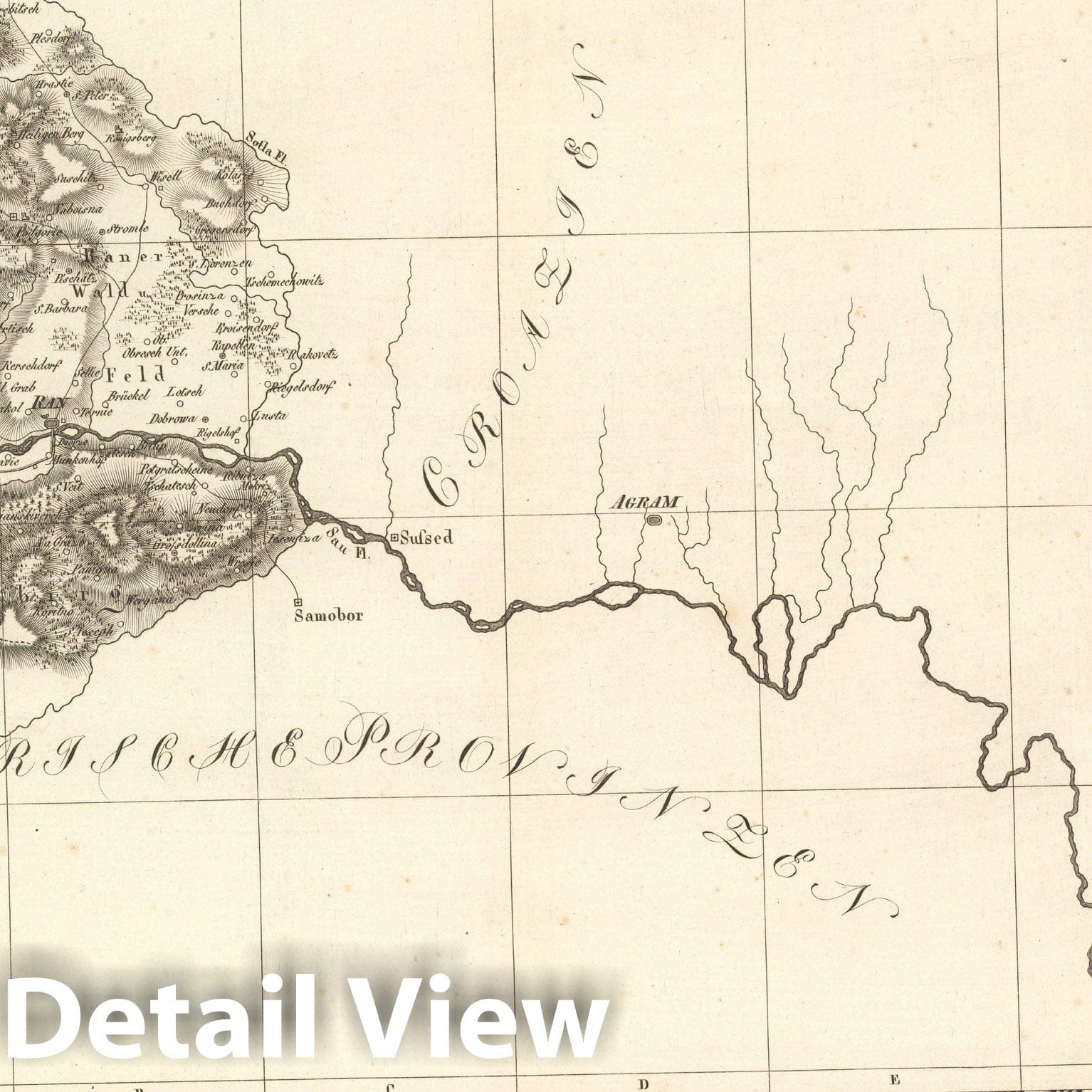 Historic Map : Sect. 201. Theil von Steiermark = Partie de la Stirie, 1813, Vintage Wall Decor